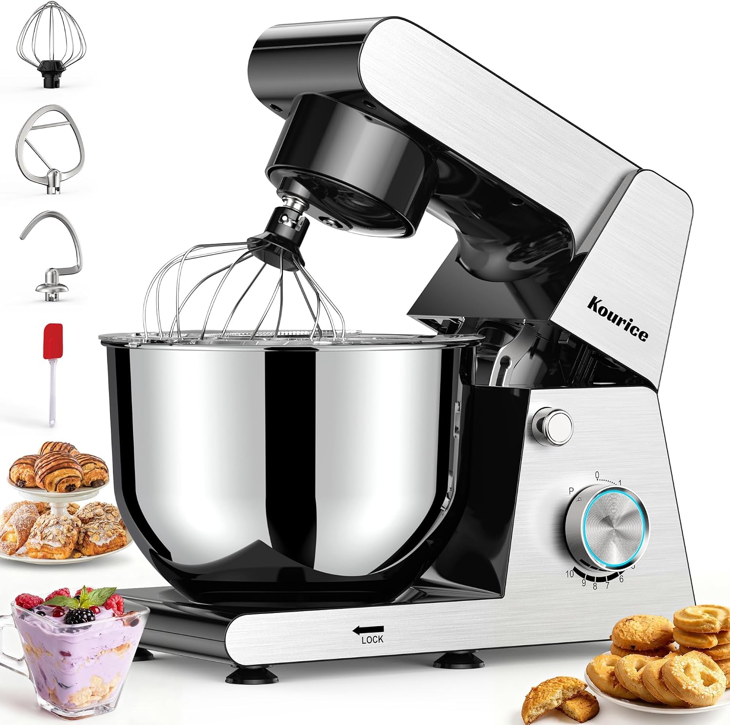 6.5QT Tilt-Head Stand Mixer, Heavy Duty Pro